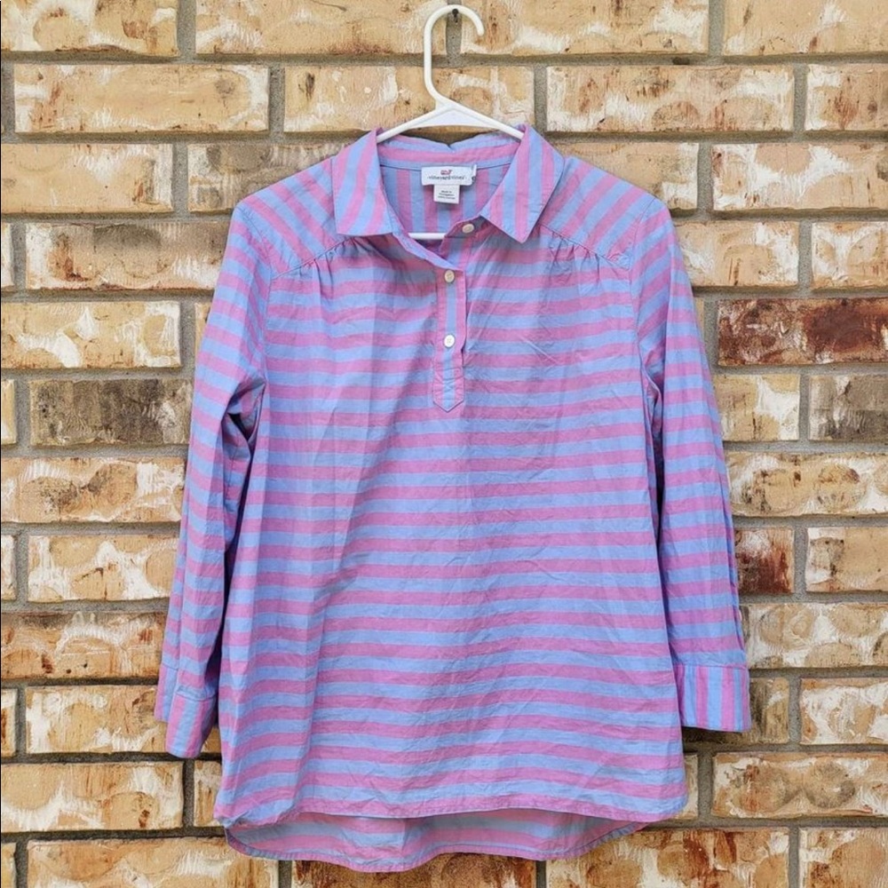 Women Vineyard Vines Striped Shirt Size 8